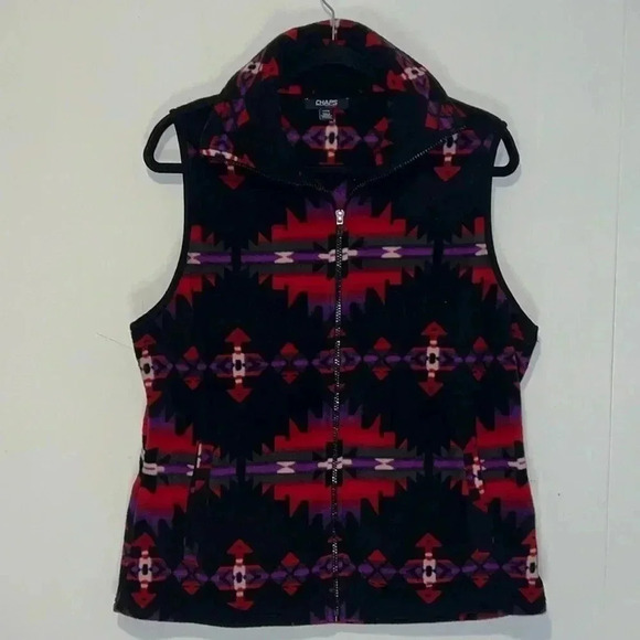 Chaps Sport Ralph Lauren Fleece Aztec Print Vest E7 - Picture 1 of 5